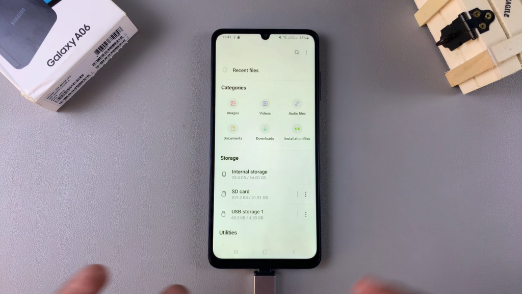 Connect USB Flash Drive To Samsung Galaxy A06
