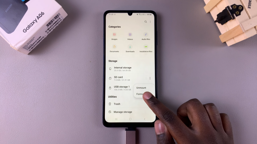  Format USB Flash Drive On Samsung Galaxy A06