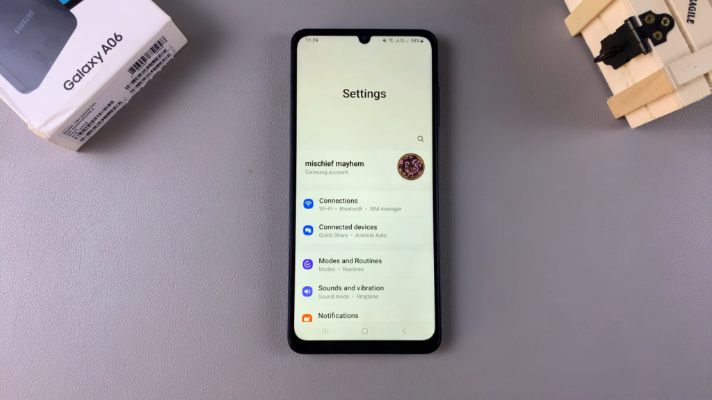 Enable/Disable Adaptive Brightness On Samsung Galaxy A06