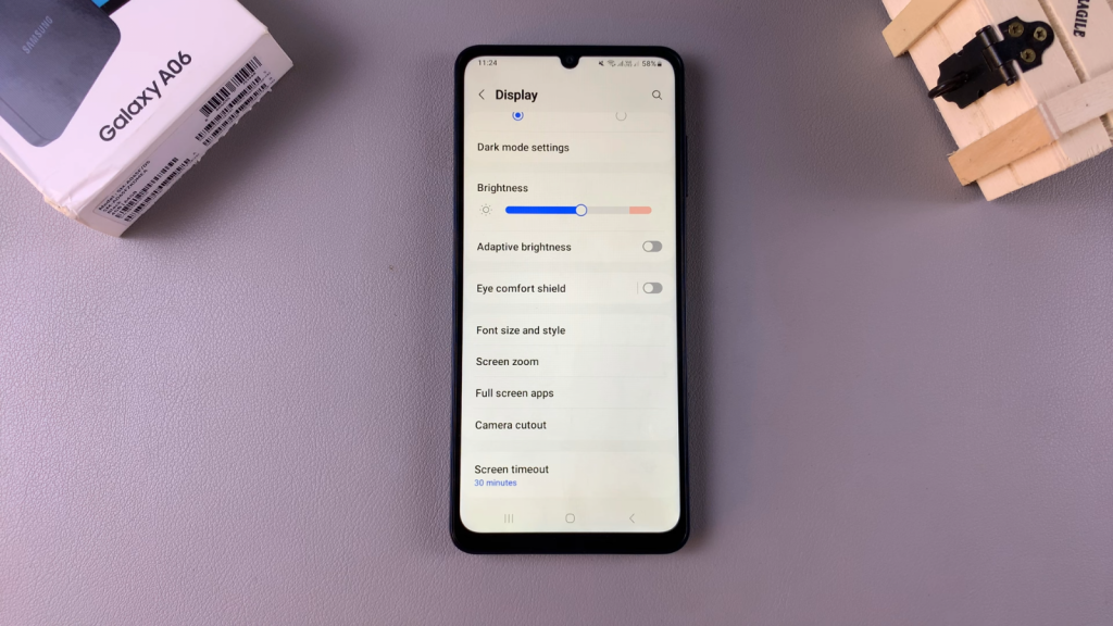 Enable/Disable Adaptive Brightness On Samsung Galaxy A06