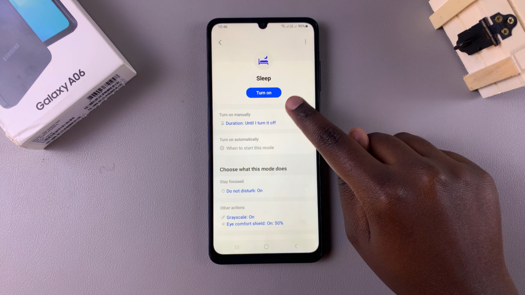 Turn Sleep Mode On/ Off On Samsung Galaxy A06