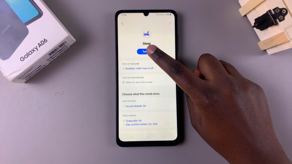 Turn Sleep Mode On/ Off On Samsung Galaxy A06