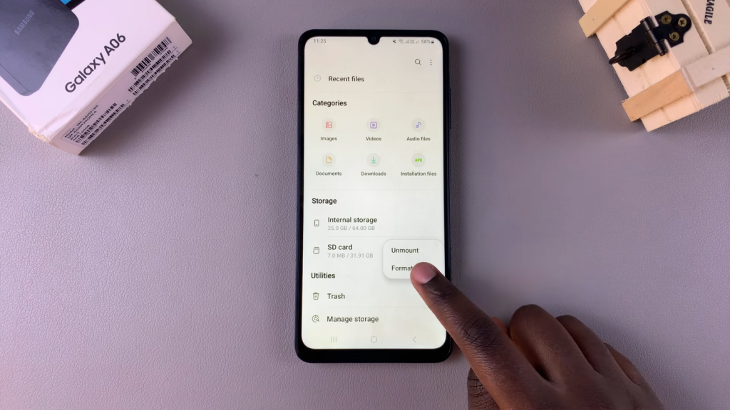 Format SD Card On Samsung Galaxy A06