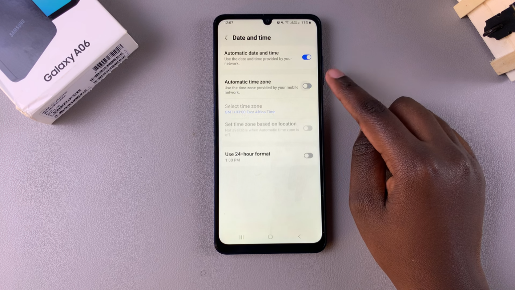 Turn Automatic Time Zone ON/ OFF On Samsung Galaxy A06