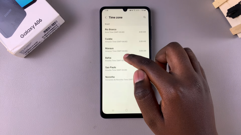 Turn Automatic Time Zone ON/ OFF On Samsung Galaxy A06