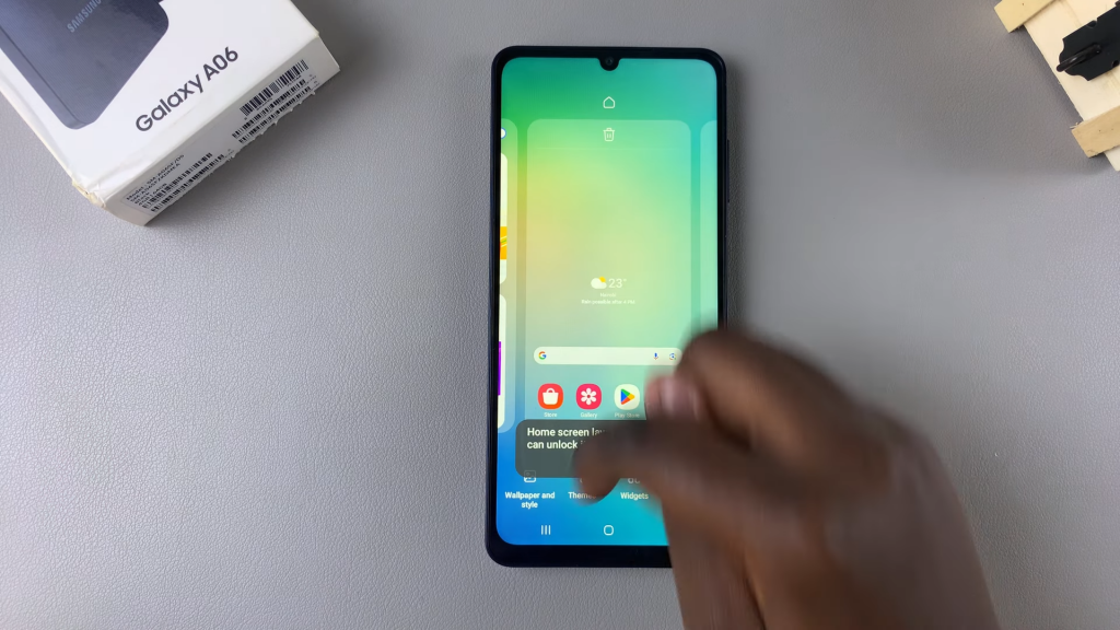 Add a Weather Widget To Home Screen Of Samsung Galaxy A06