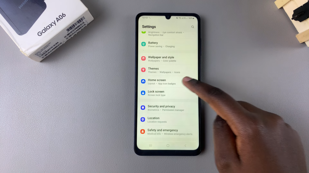 Unlock Home Screen Layout On Samsung Galaxy A06