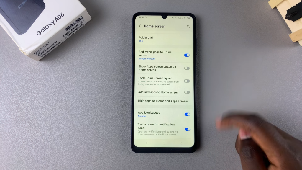 Unlock Home Screen Layout On Samsung Galaxy A06