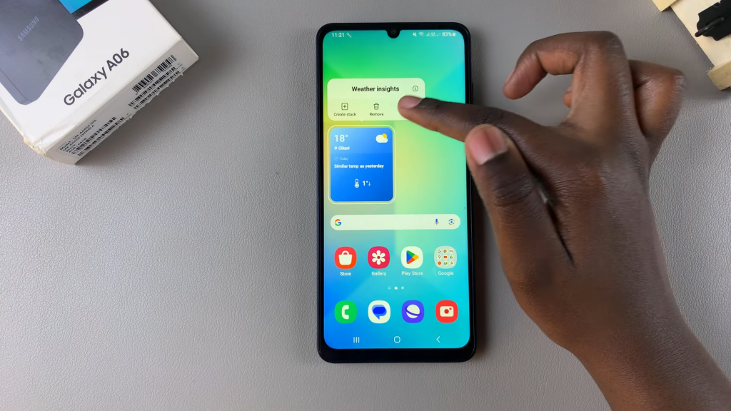 Add a Weather Widget To Home Screen Of Samsung Galaxy A06