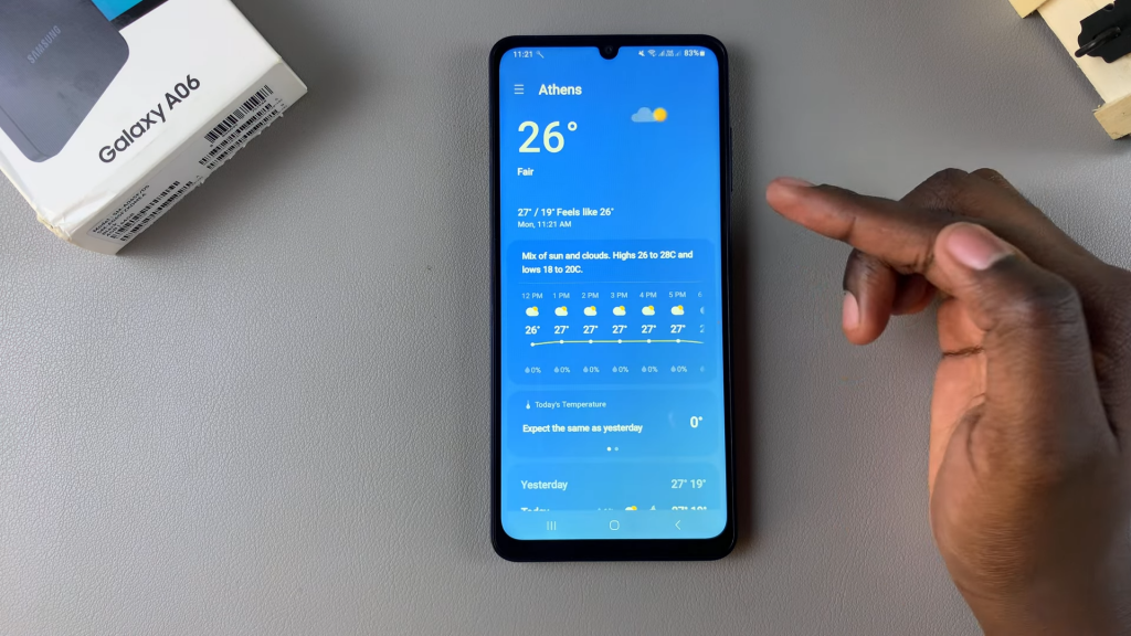 Add a Weather Widget To Home Screen Of Samsung Galaxy A06