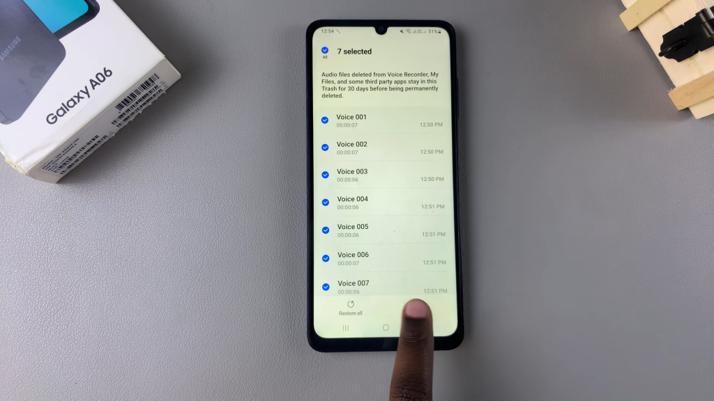 Permanently Delete Voice Recordings On Samsung Galaxy A06