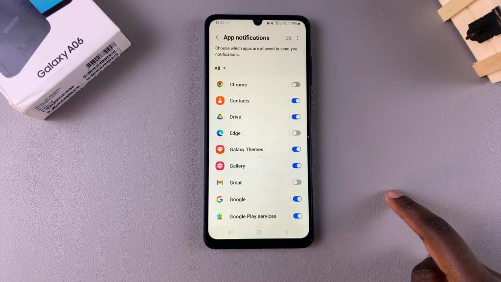 Enable/Disable Notifications For Specific Apps On Samsung Galaxy A06