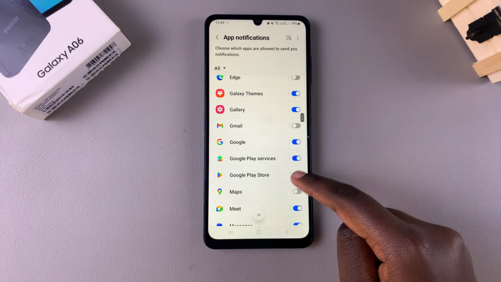 Enable/Disable Notifications For Specific Apps On Samsung Galaxy A06