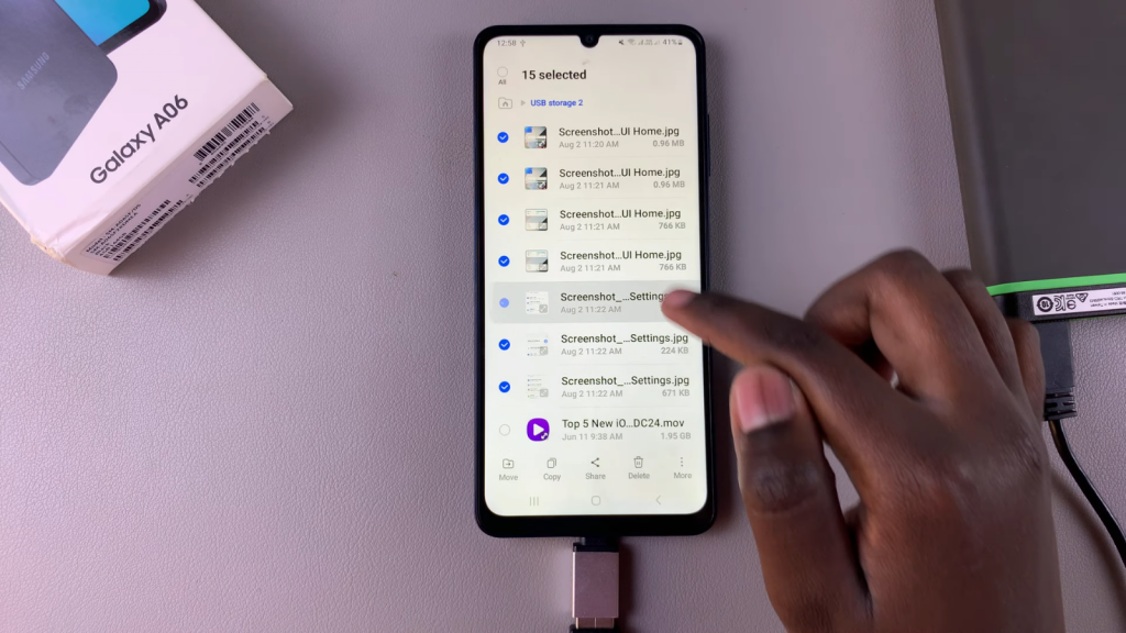 Transfer Files From An External Hard Disk To Samsung Galaxy A06