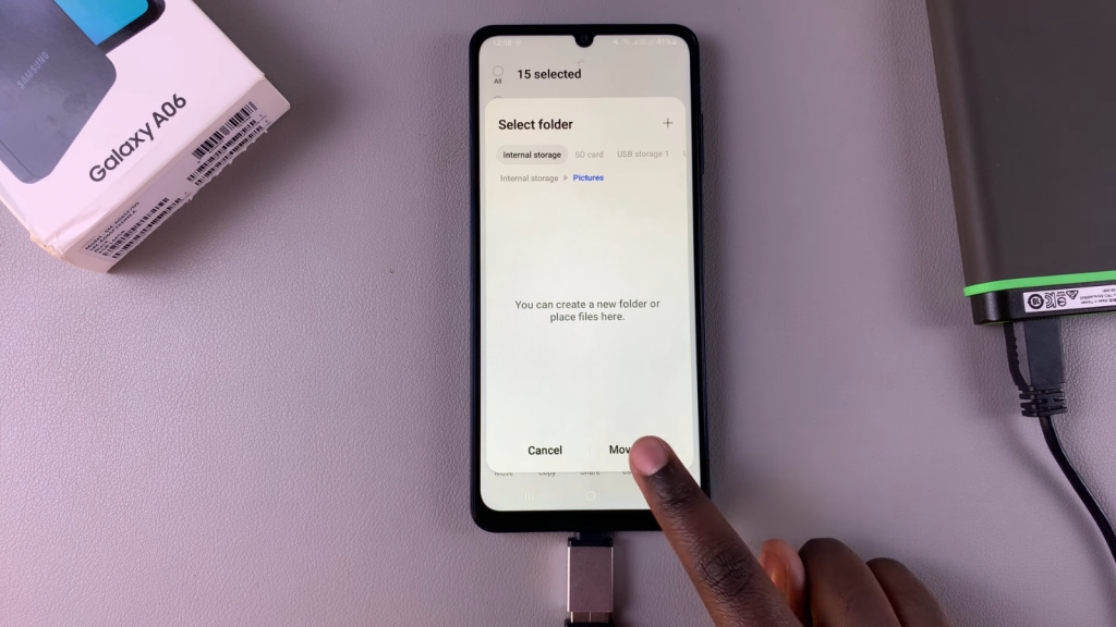 Transfer Files From An External Hard Disk To Samsung Galaxy A06