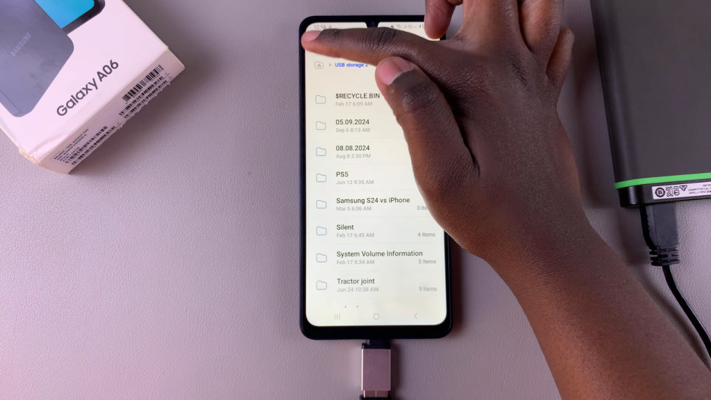 Transfer Files From An External Hard Disk To Samsung Galaxy A06