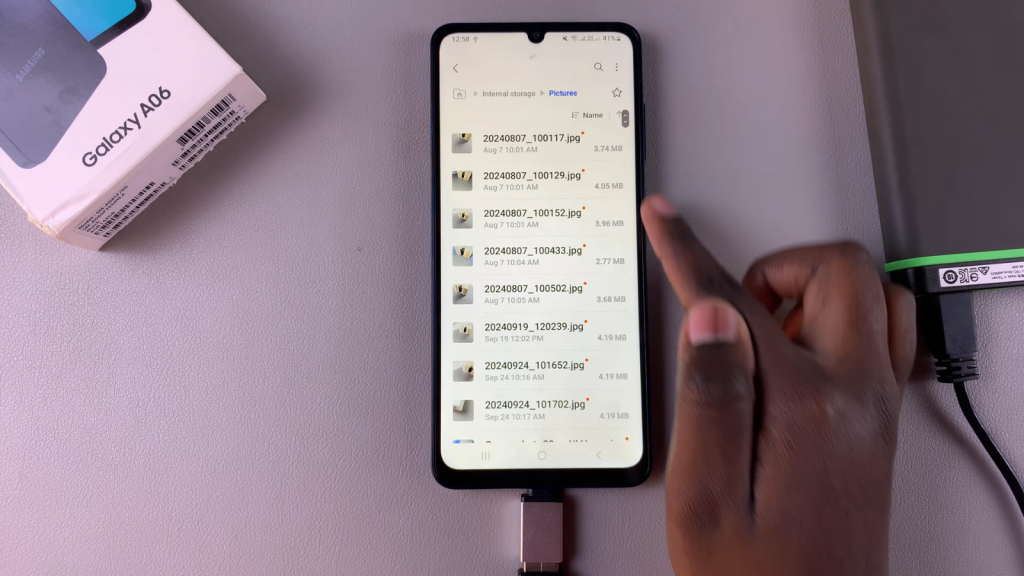 Transfer Files From An External Hard Disk To Samsung Galaxy A06
