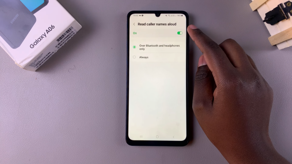 Enable Caller Name Announcer On Samsung Galaxy A06