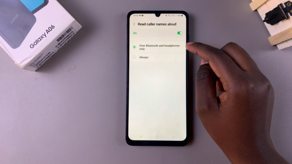 Enable Caller Name Announcer On Samsung Galaxy A06