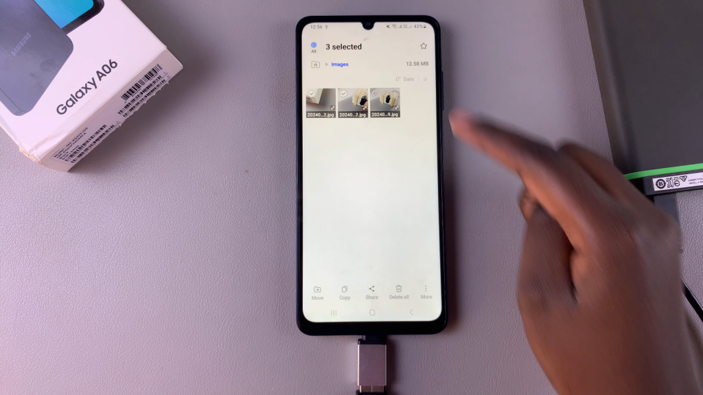 Transfer Files From Samsung Galaxy A06 To An External Hard Disk
