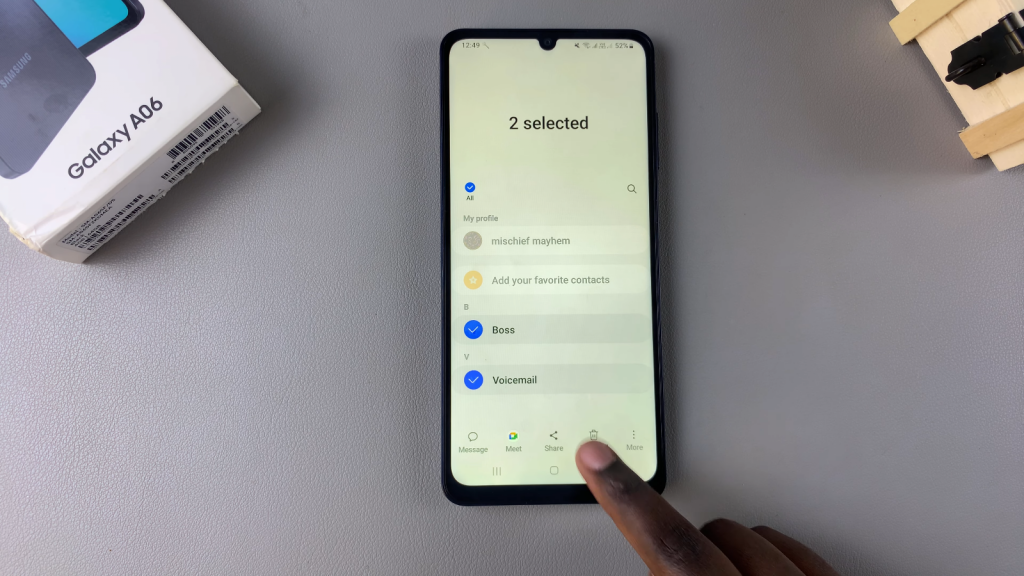 Permanently Delete Contacts On Samsung Galaxy A06