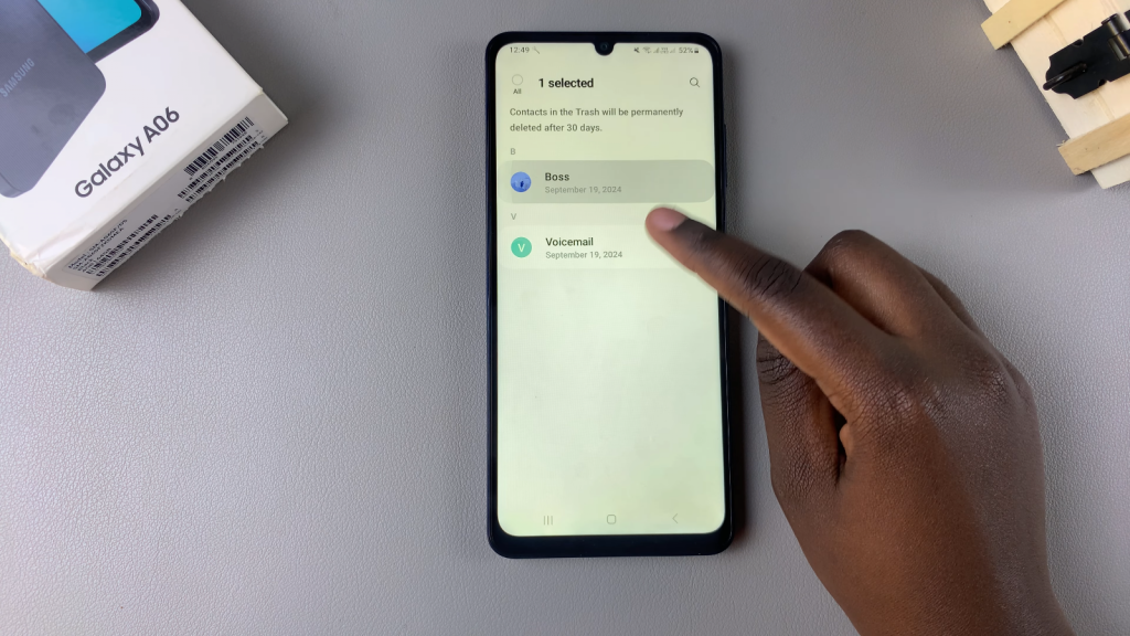 Permanently Delete Contacts On Samsung Galaxy A06