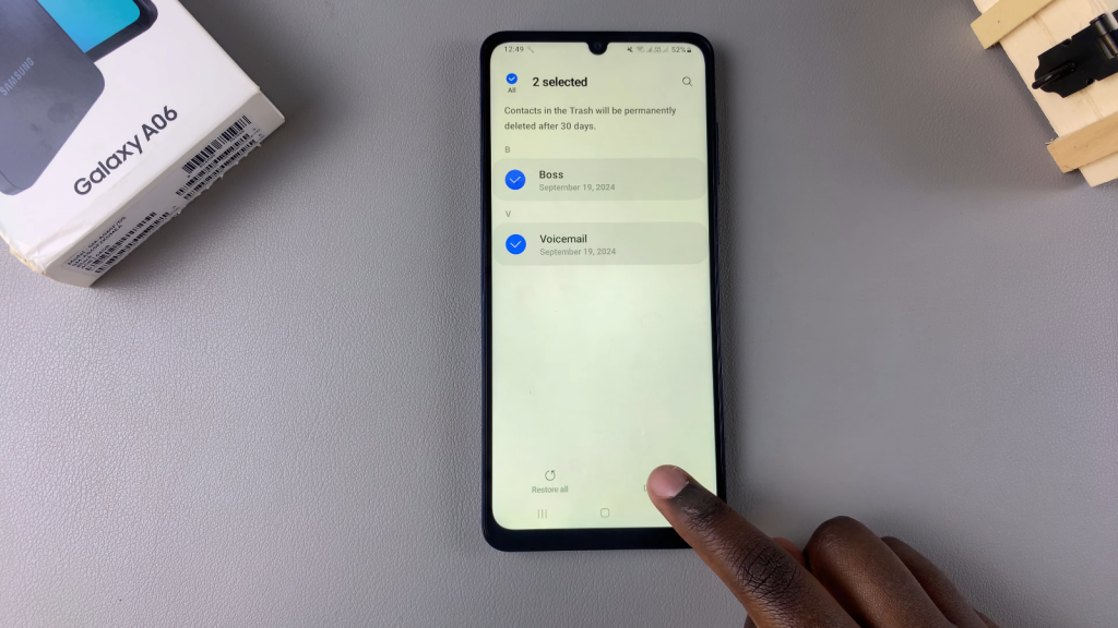 Permanently Delete Contacts On Samsung Galaxy A06