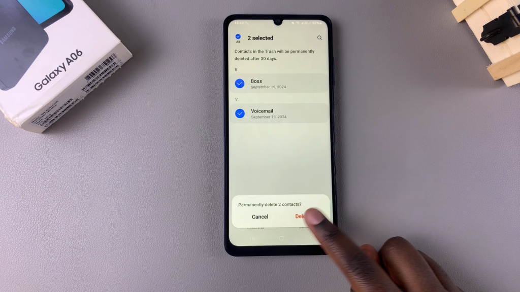 Permanently Delete Contacts On Samsung Galaxy A06