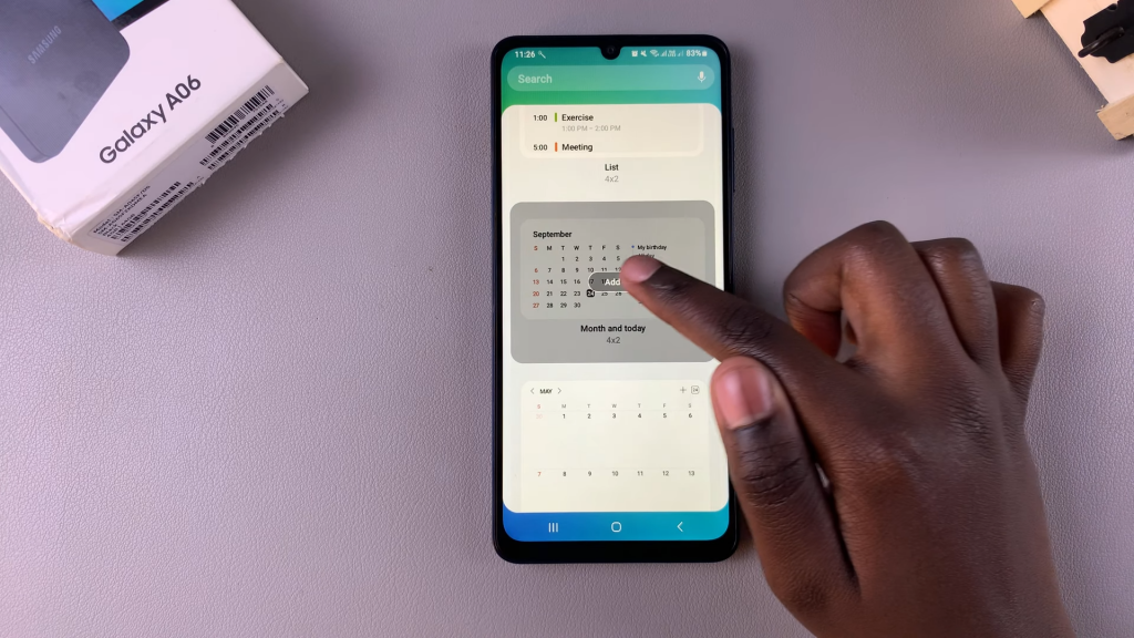  Add Calendar Widget To Home Screen Of Samsung Galaxy A06