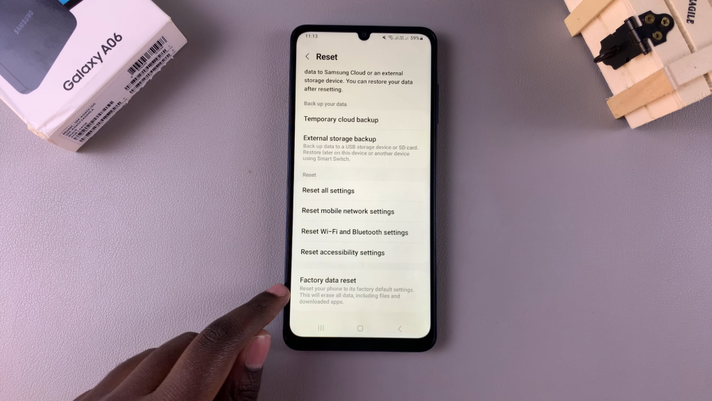  Factory Reset Samsung Galaxy A06