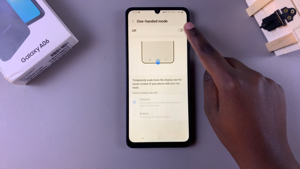 Enable One Handed Mode On Samsung Galaxy A06