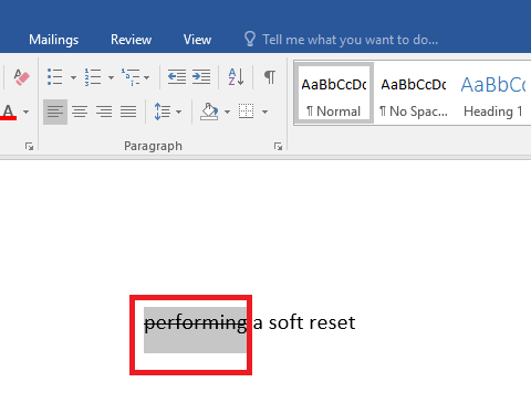 Strikethrough Text in Microsoft Word