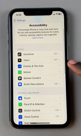 Display & Text Size Accessibility Settings On iPhone 11