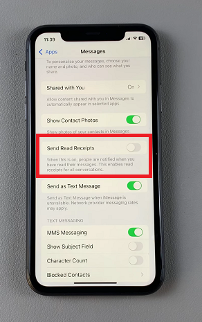 Turn Read Receipts For Messages ON / OFF On iPhone 11