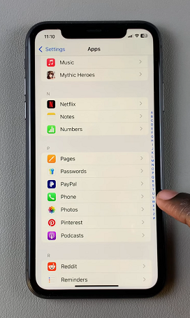 Phone Settings On iPhone 11