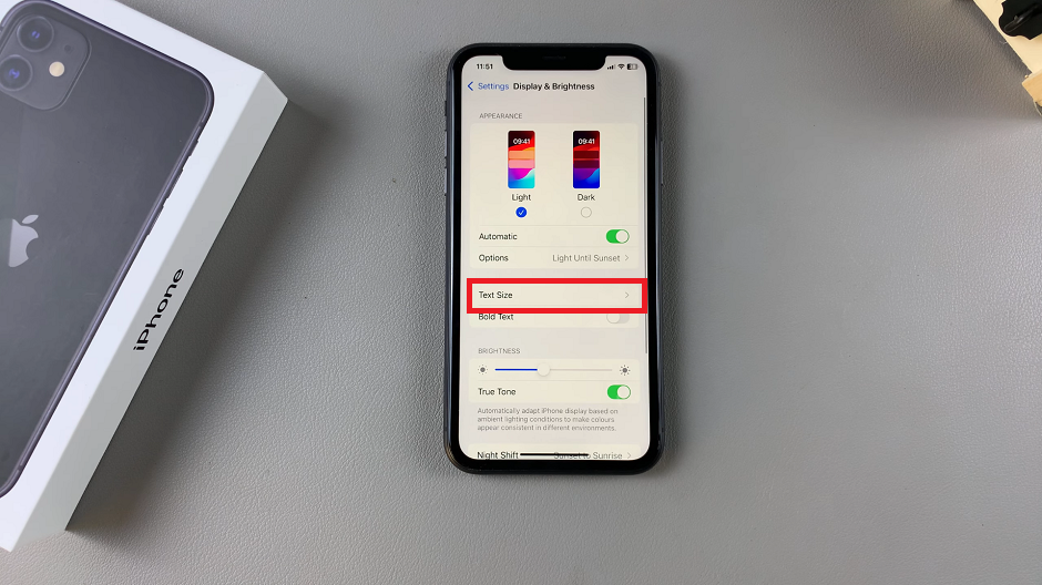 Text Size Settings On iPhone 11