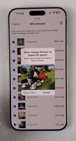 Delete Large Photos & Videos From Google Photos Bin