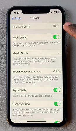 AssistiveTouch Option On iPhone 11