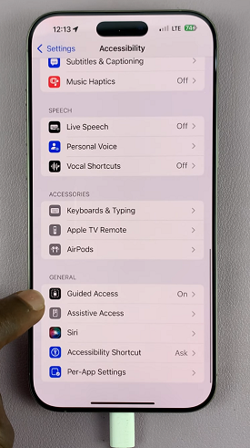 Guided Access Accessibility Settings On iPhone 16 / 16 Pro