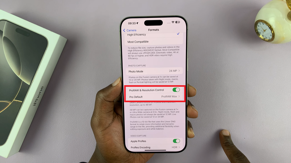 How To Enable Pro RAW Format On iPhone 16 Pro