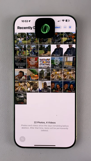 Recently Deleted Album On iPhone 16 / 16 Pro Photos App