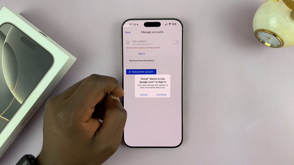 How To Add Google Account On iPhone 16 / 16 Pro