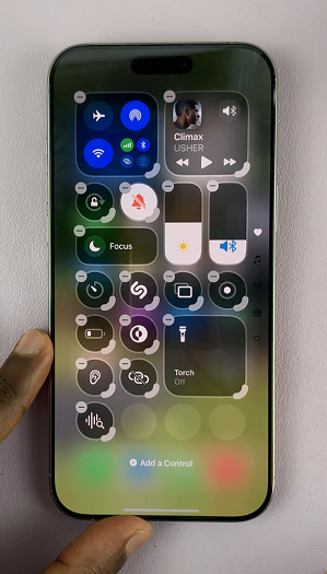 How To Add Flashlight Icon To Control Center On iPhone 16 / 16 Pro