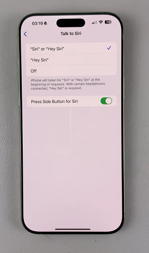 Enable Siri On iPhone 16