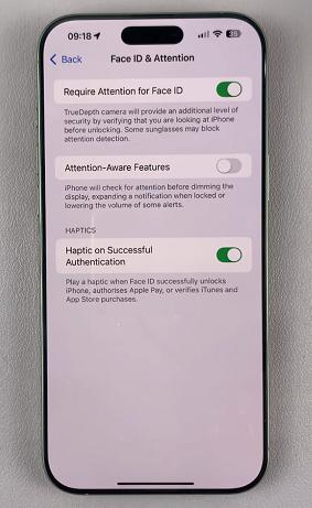 Make iPhone Vibrate On Face ID Authentication