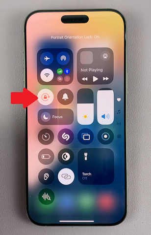 How To Turn ON Portrait Orientation Lock On iPhone 16 / 16 Pro