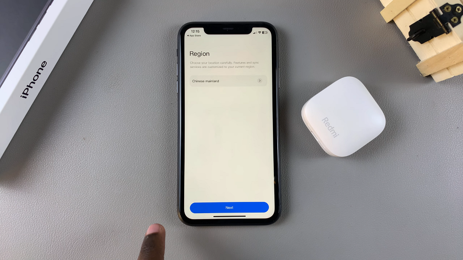 Select Xiaomi Earbuds App Region On iPhone