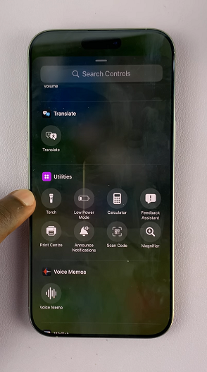 Add Flashlight Icon To Control Center On iPhone 16 / 16 Pro