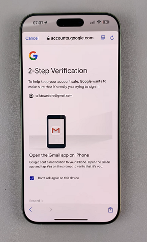 Google Account 2-Step Verification