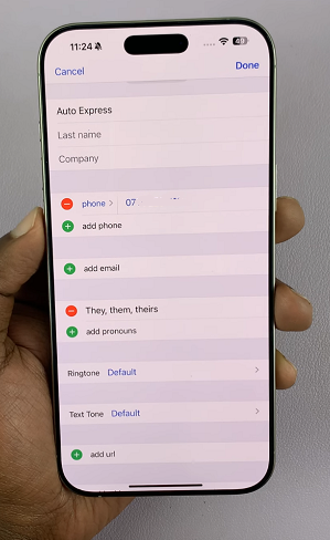 Add Pronouns To Contacts On iPhone 16 / 16 Pro